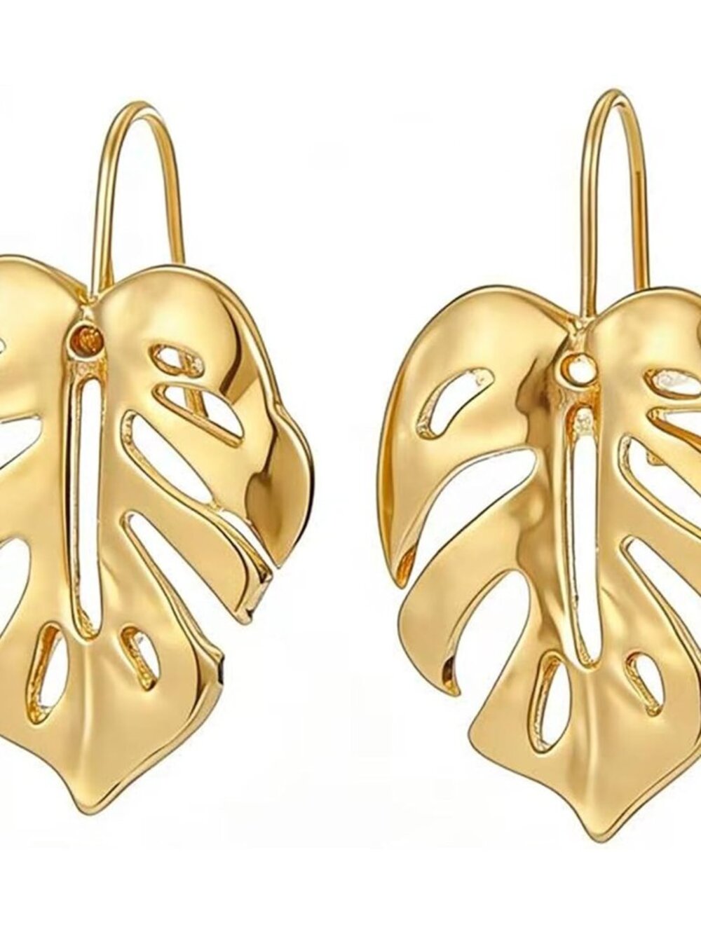 Bohemian Plant Leaf Drop Dangle Earrings Unique Monstera Leaves Dangle Earring F